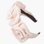 Super Quality 100% Handmade Wide Rose Flower Headband - Image 11