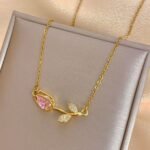 Tulip Stainless Steel Pendant Necklace Jewelry Accessories - Image 3
